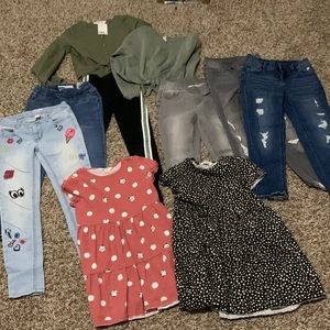 Girls Size 8 Lot (jeans, tops dresses)